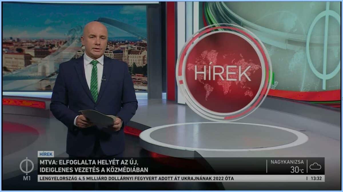 Élő adásban jelentették be az M1-en a propaganda felfüggesztését és a közmédia megújítását